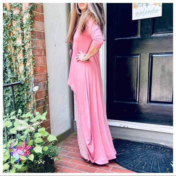 Best selling high low Rose fabulous tunic dress - Picture 5 of 8